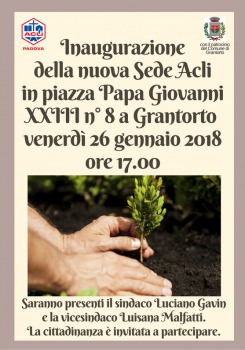 Grantorto: inaugurazione nuova sede ed incontro 